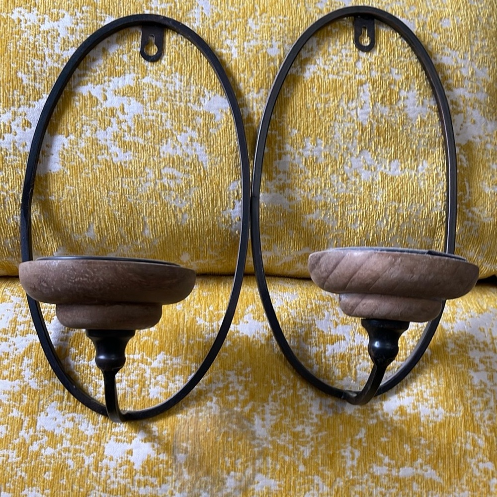🏷️Elegant Black and Brown Wall Sconces